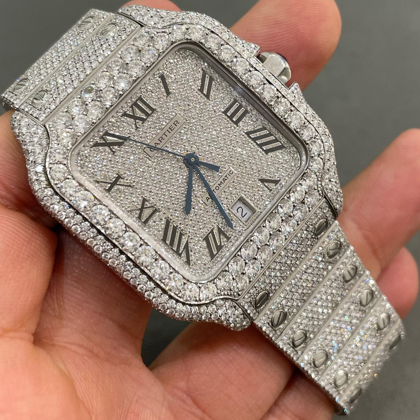 Cartier Santos Diamond Watch for man