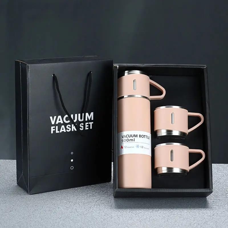 Stainless Steel Vacuum Thermal Flask Set 3 in 1