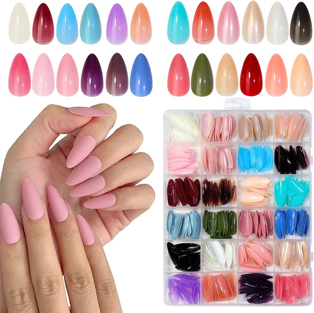 24 Colors Artificial Nails Pack