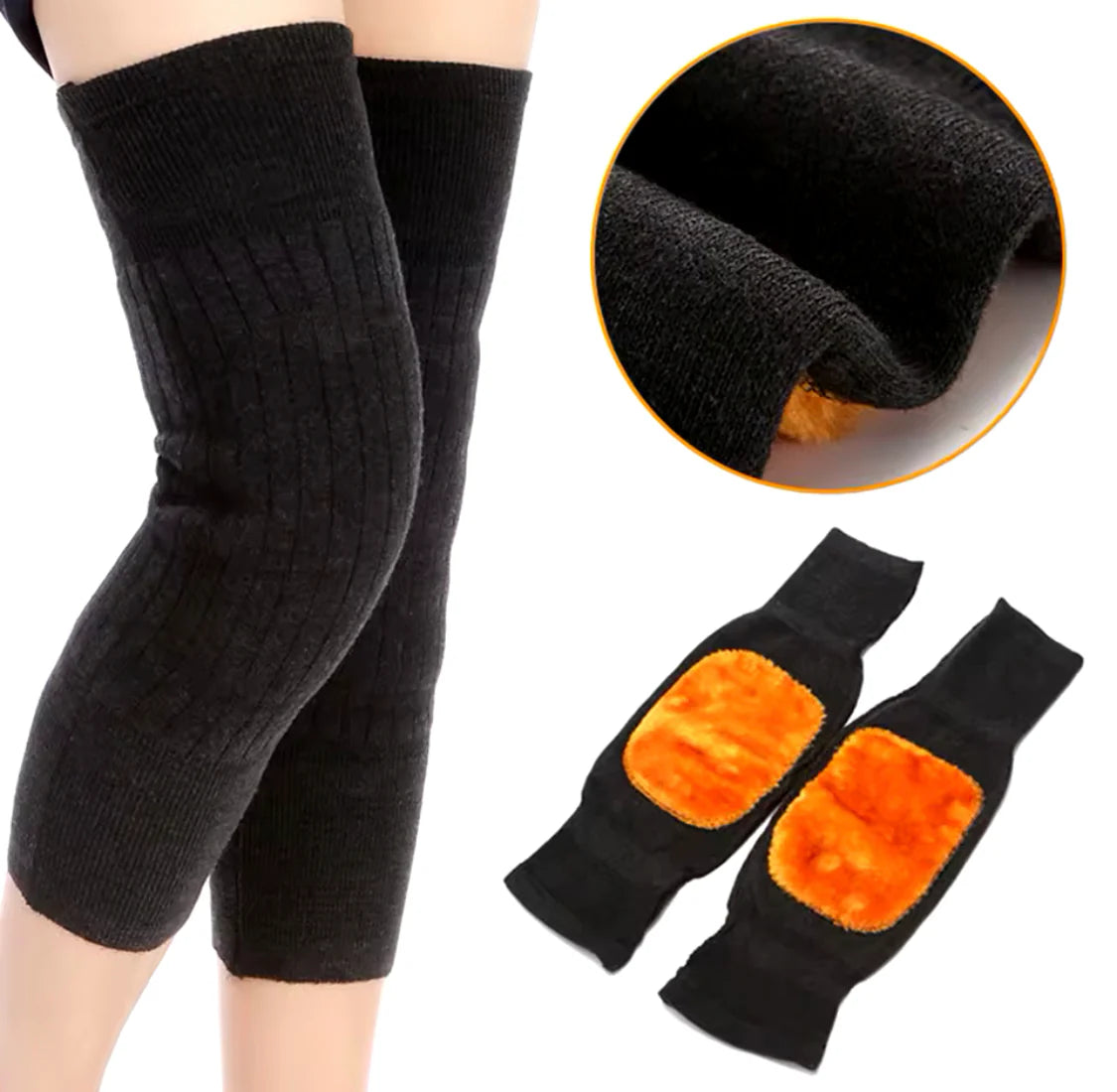 2 Pcs Cashmere Woolen Warm Kneecap, Knee Protector for Men, Women