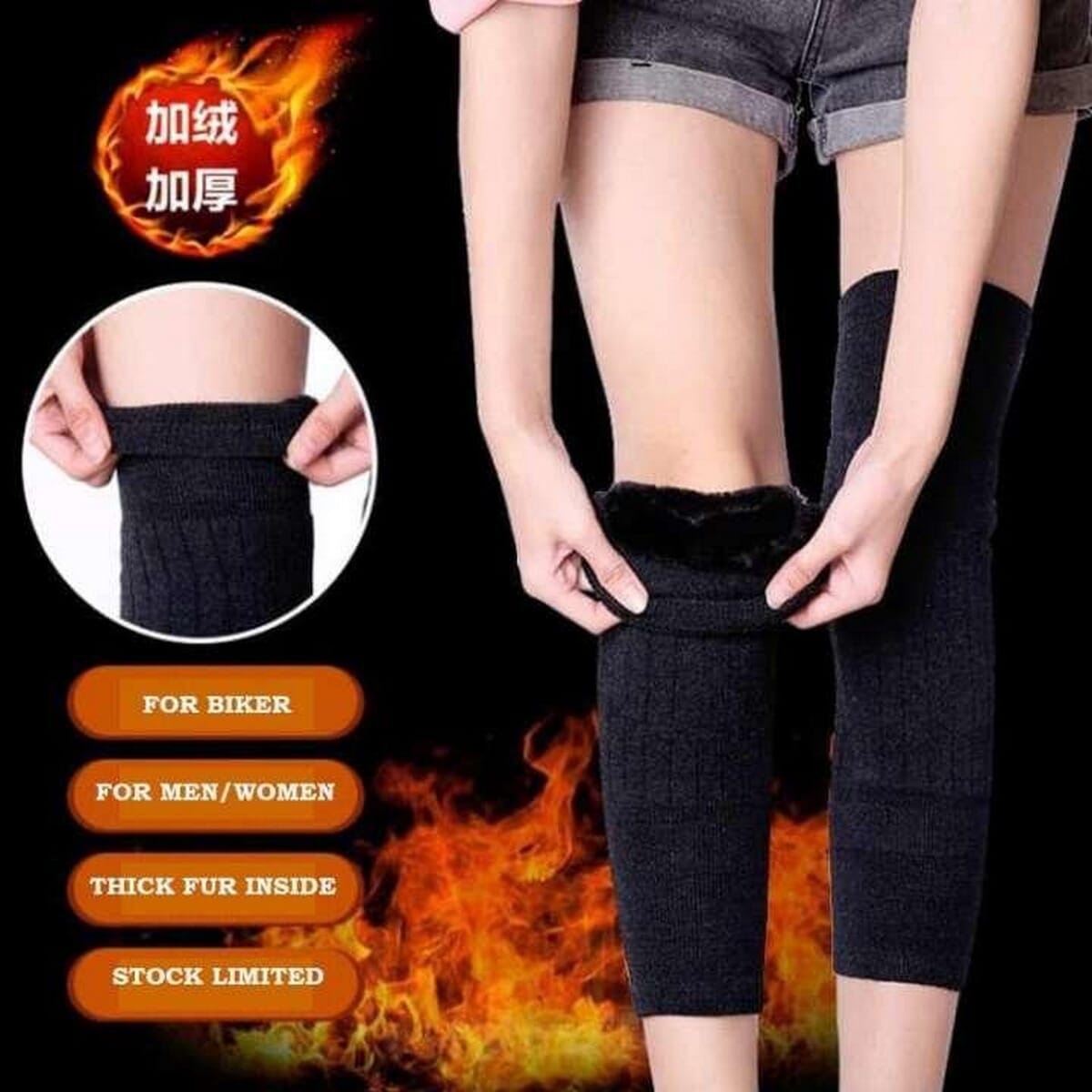 2 Pcs Cashmere Woolen Warm Kneecap, Knee Protector for Men, Women