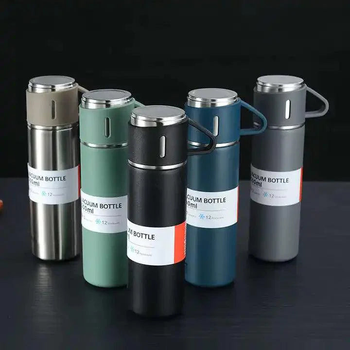 Stainless Steel Vacuum Thermal Flask Set 3 in 1