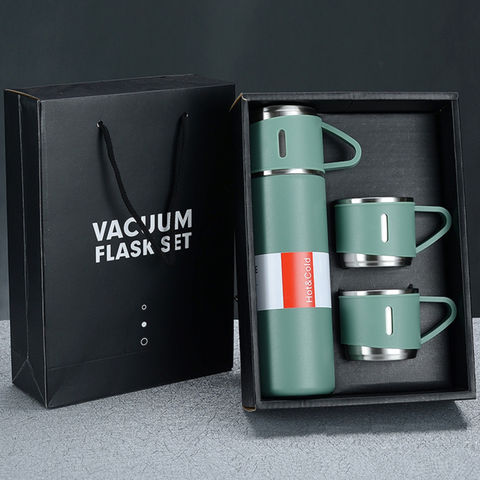 Stainless Steel Vacuum Thermal Flask Set 3 in 1