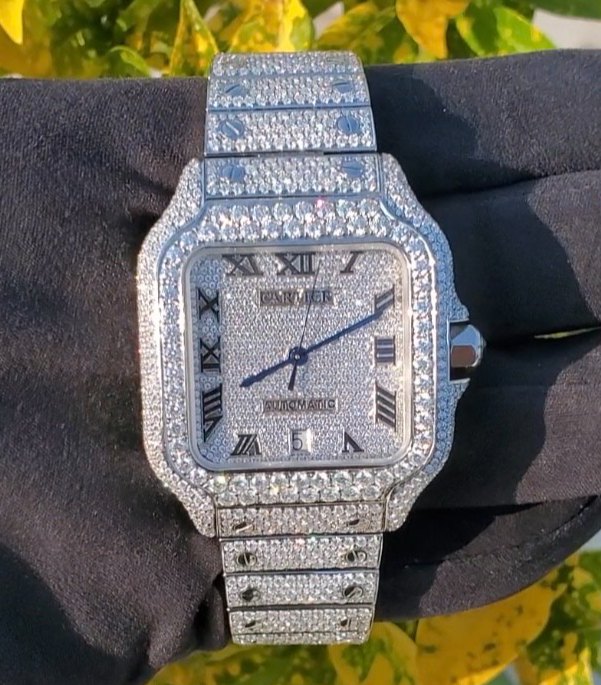 Cartier Santos Diamond Watch for man