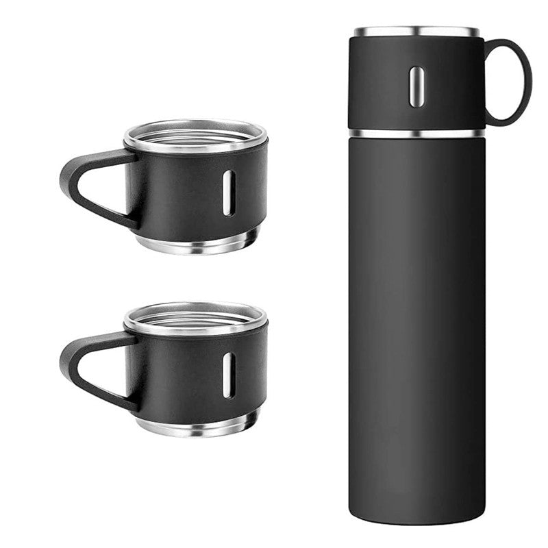 Stainless Steel Vacuum Thermal Flask Set 3 in 1